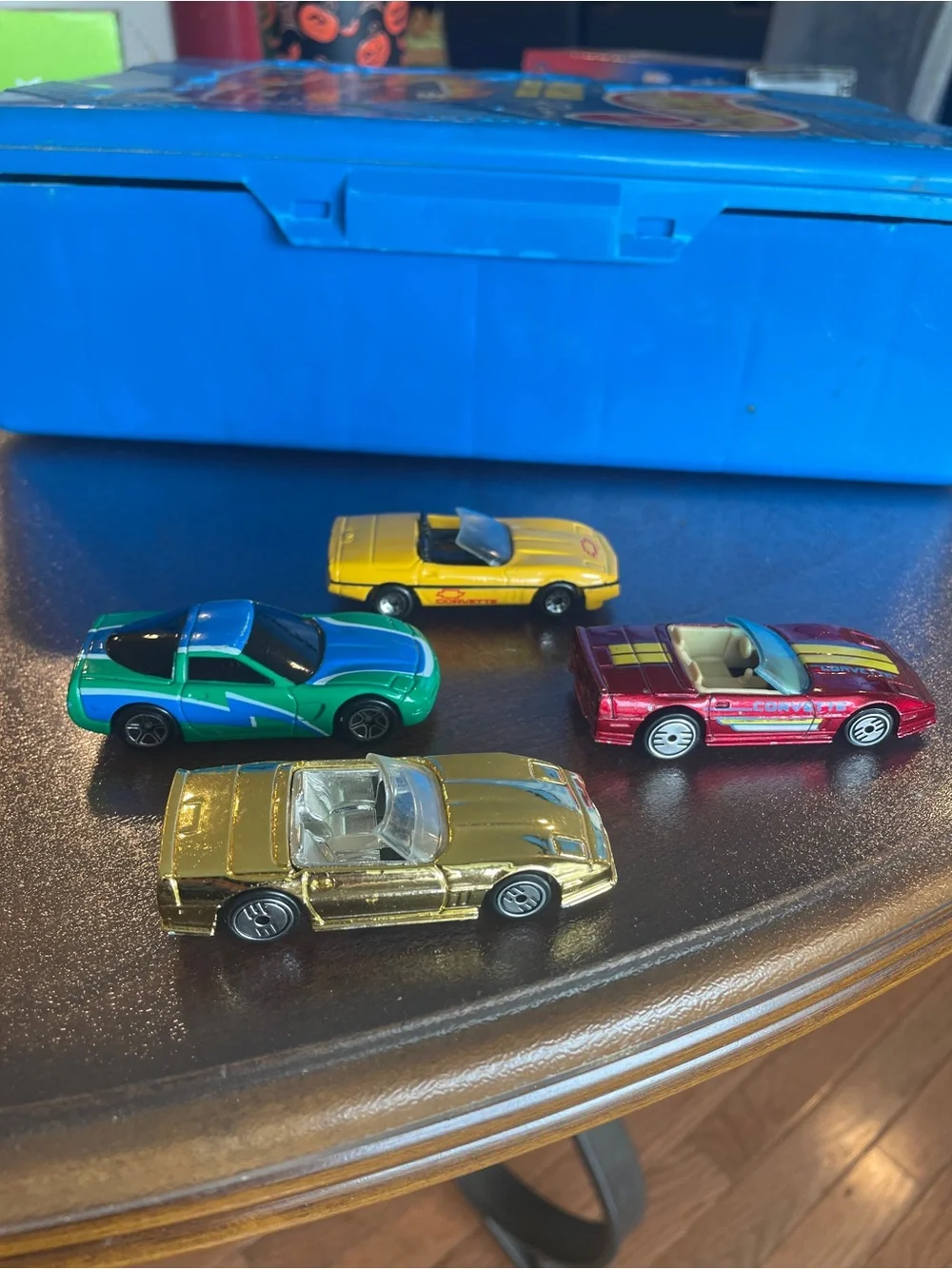 Set of four 1980,s/ 1990,s Corvettes matchbox-hot wheels